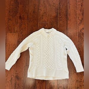 J. Crew Cream Cable Knit Sweater